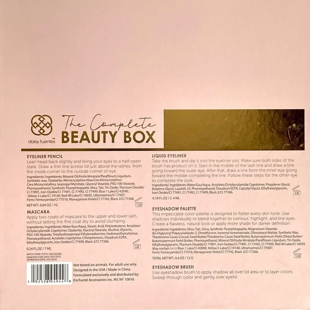 Beauty Box Glam Makeup Essentials Gift Set